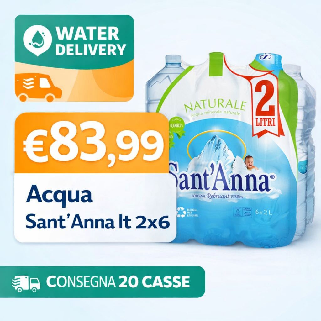 WATER DELIVERY SANT'ANNA NAT LT2 X 20 CASSE