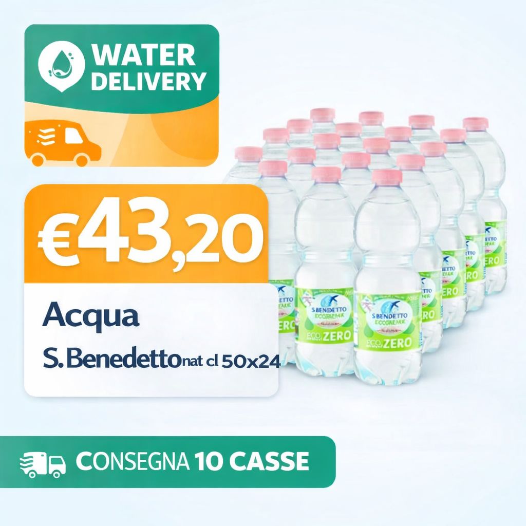 WATER DELIVERY SAN BENEDETTO NAT CL 50 X 10 CASSE