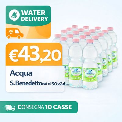 WATER DELIVERY SAN BENEDETTO NAT CL 50 X 10 CASSE