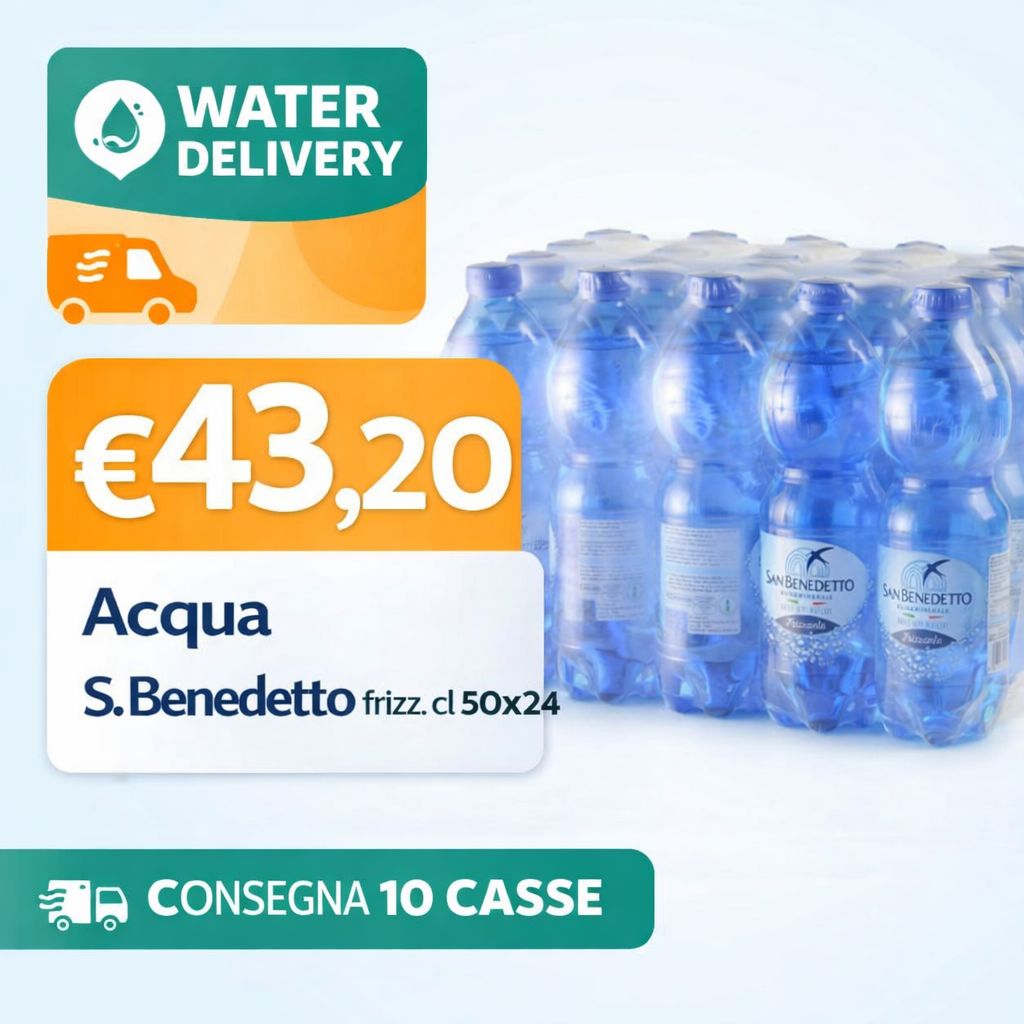 WATER DELIVERY SAN BENEDETTO FRIZZ. CL 50 X 10 CASSE
