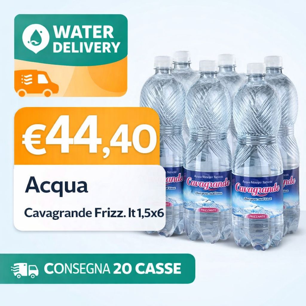 WATER DELIVERY CAVAGRANDE FRIZZ. NAT LT1,5 X 20 CASSE