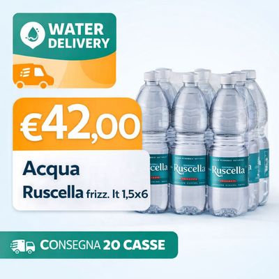 WATER DELIVERY RUSCELLA FRIZZ. LT 1,5 X 20 CASSE