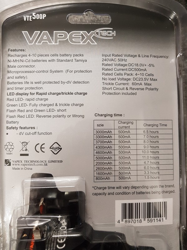 VAPEX Smart Charger 4 - 10 NiMH cells