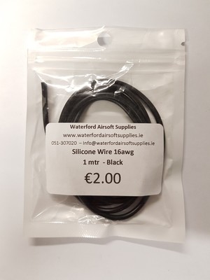 16awg Silicone Wire black 1mtr