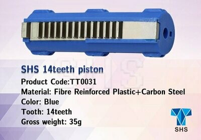 SHS 14 Metal Teeth lightened Piston