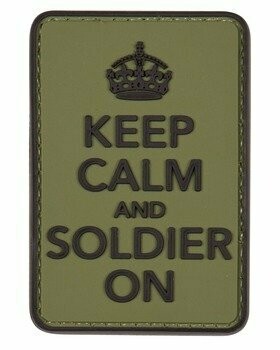 Keep Calm Soldier On  Rubber Patch