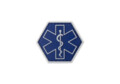 Paramedic Blue Hex  Rubber Patch