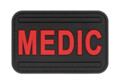 Medic Red Black Rubber Patch