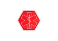 Paramedic Red Hex  Rubber Patch
