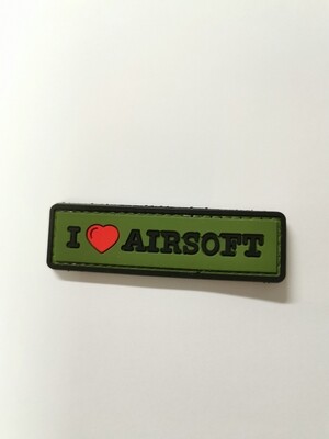 "I Love Airsoft “ rubber patch