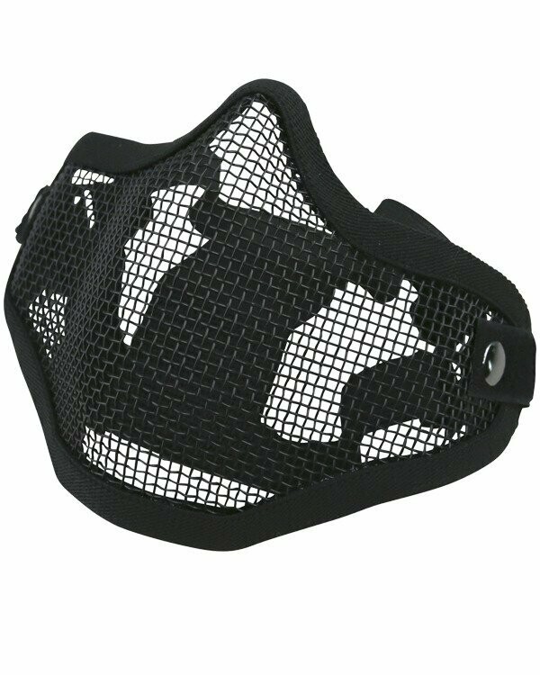 Mesh Lower Face Mask Black