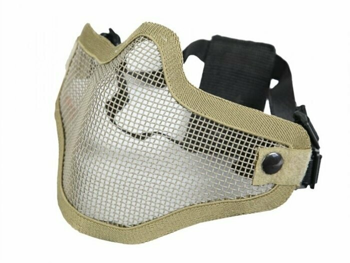 Mesh Lower Face Mask Tan