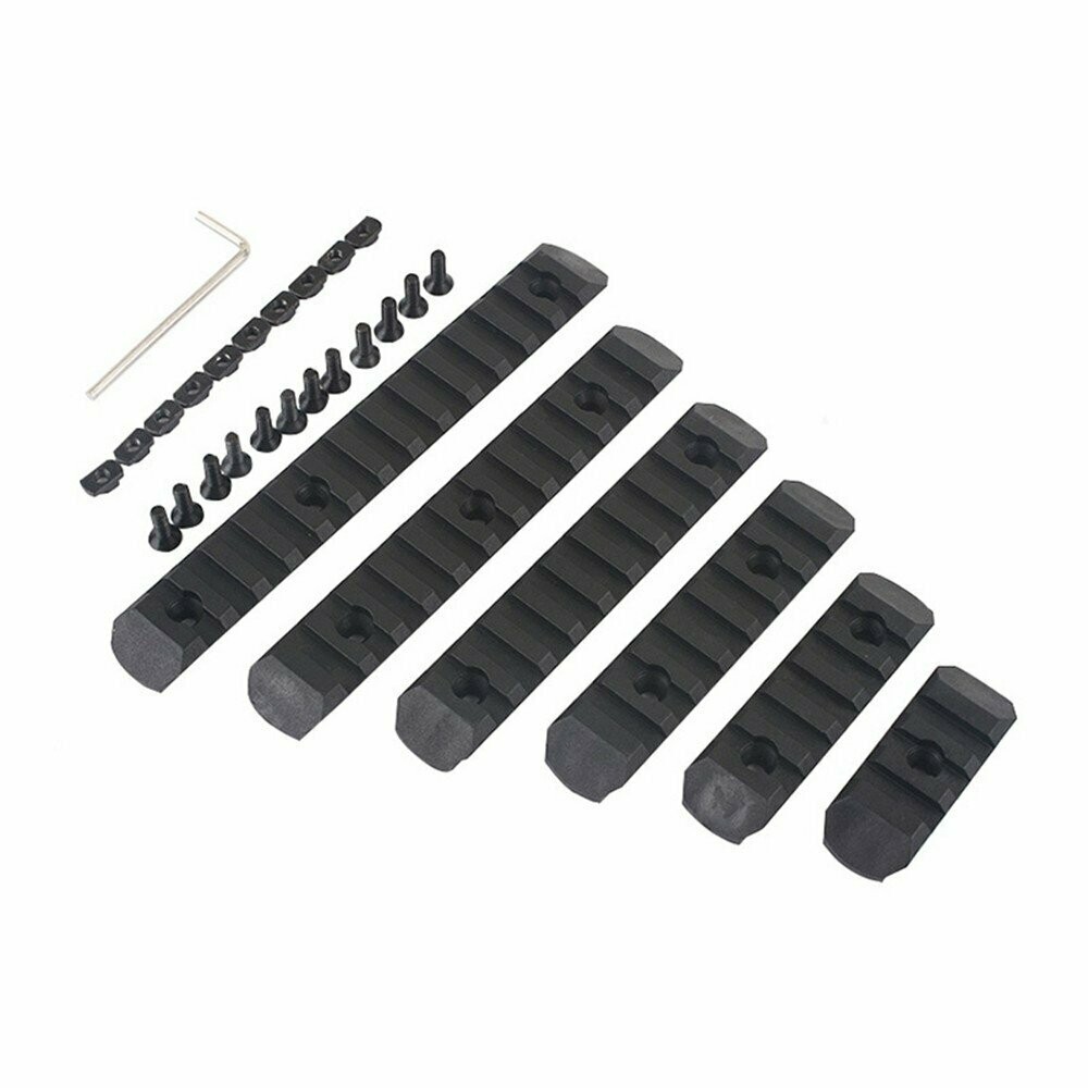 6pc  Keymod / M-lock Rails Black