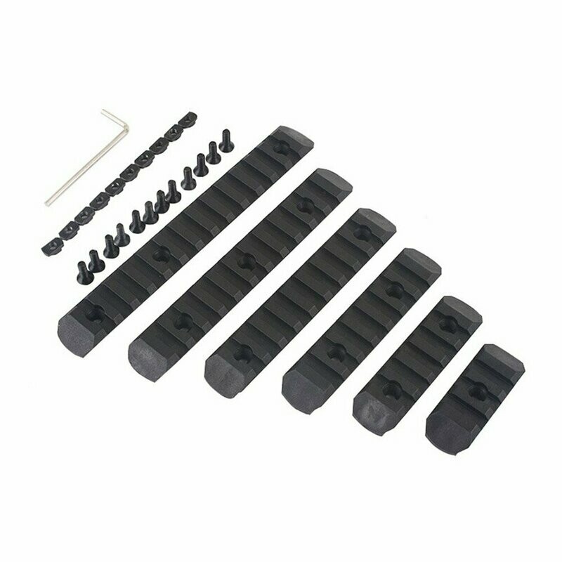6pc  Keymod / M-lock Rails Black