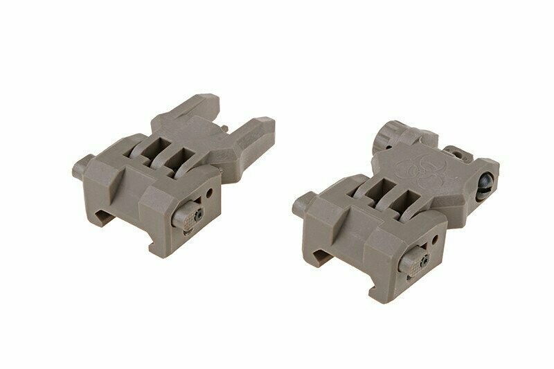 FMA Biohazard Flip up Sights Tan