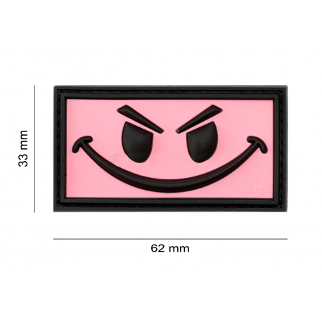 Evil Smile Pink rubber patch