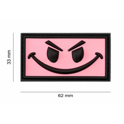 Evil Smile Pink rubber patch