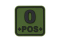 "O+" Blood Group Rubber Patch