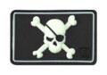 Pirate Skull Glow in the Dark  Rubber Patch