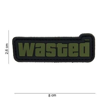3D "Wasted" Green Rubber Patch