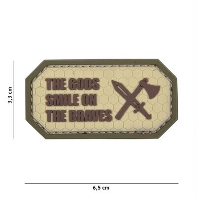 The Gods Smile on the Brave  Coyote Rubber Patch