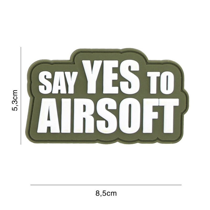 Say Yes To Airsoft Green Rubber Patch