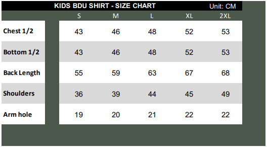 Kids Combat Shirt Woodland