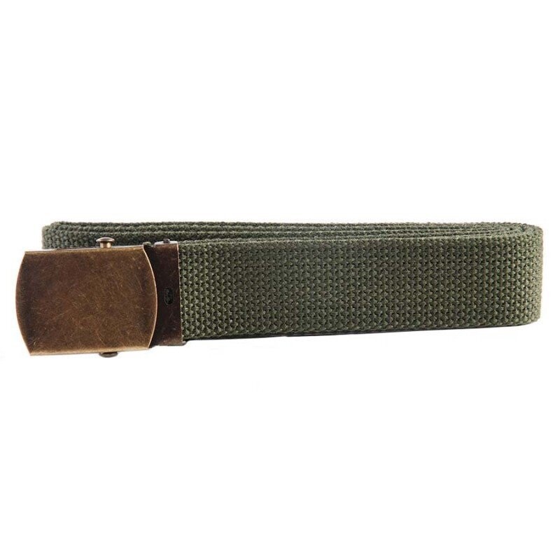 Web Belt Green Brass Buckle