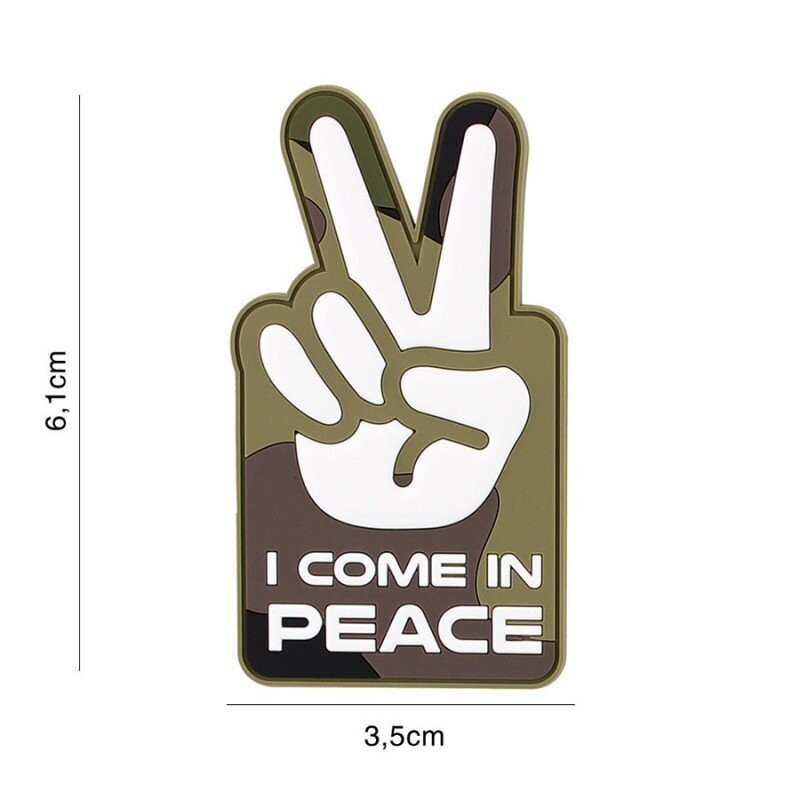 I Come in Peace  Camo Rubber Patch
