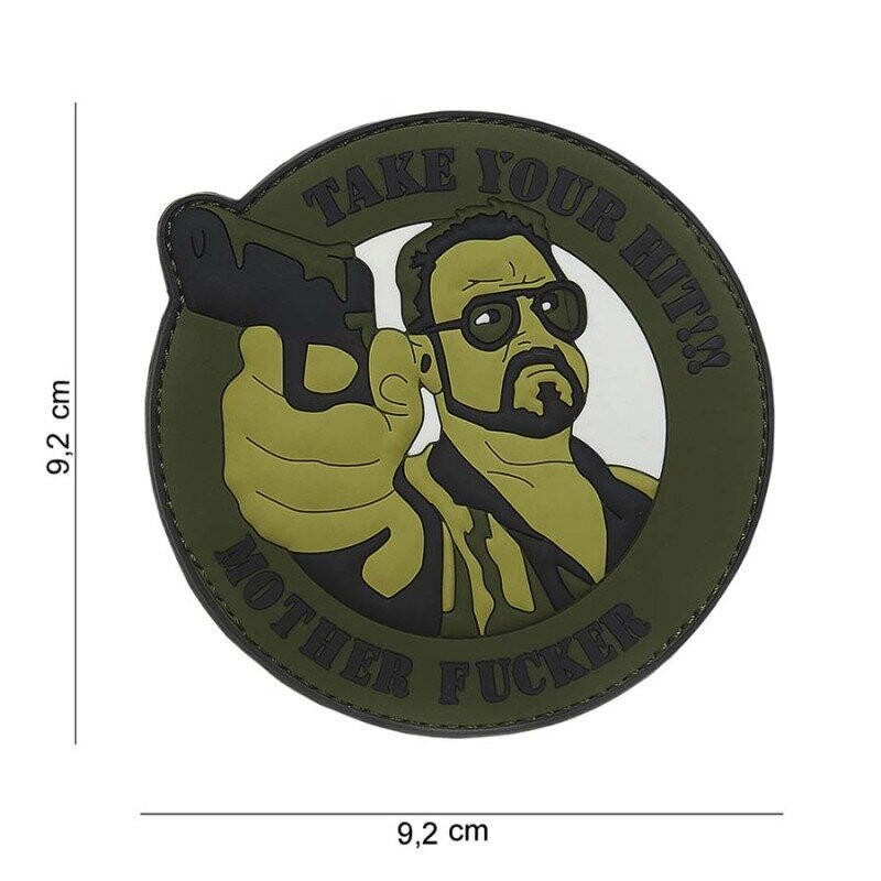 Take Your Hits Green Rubber Patch