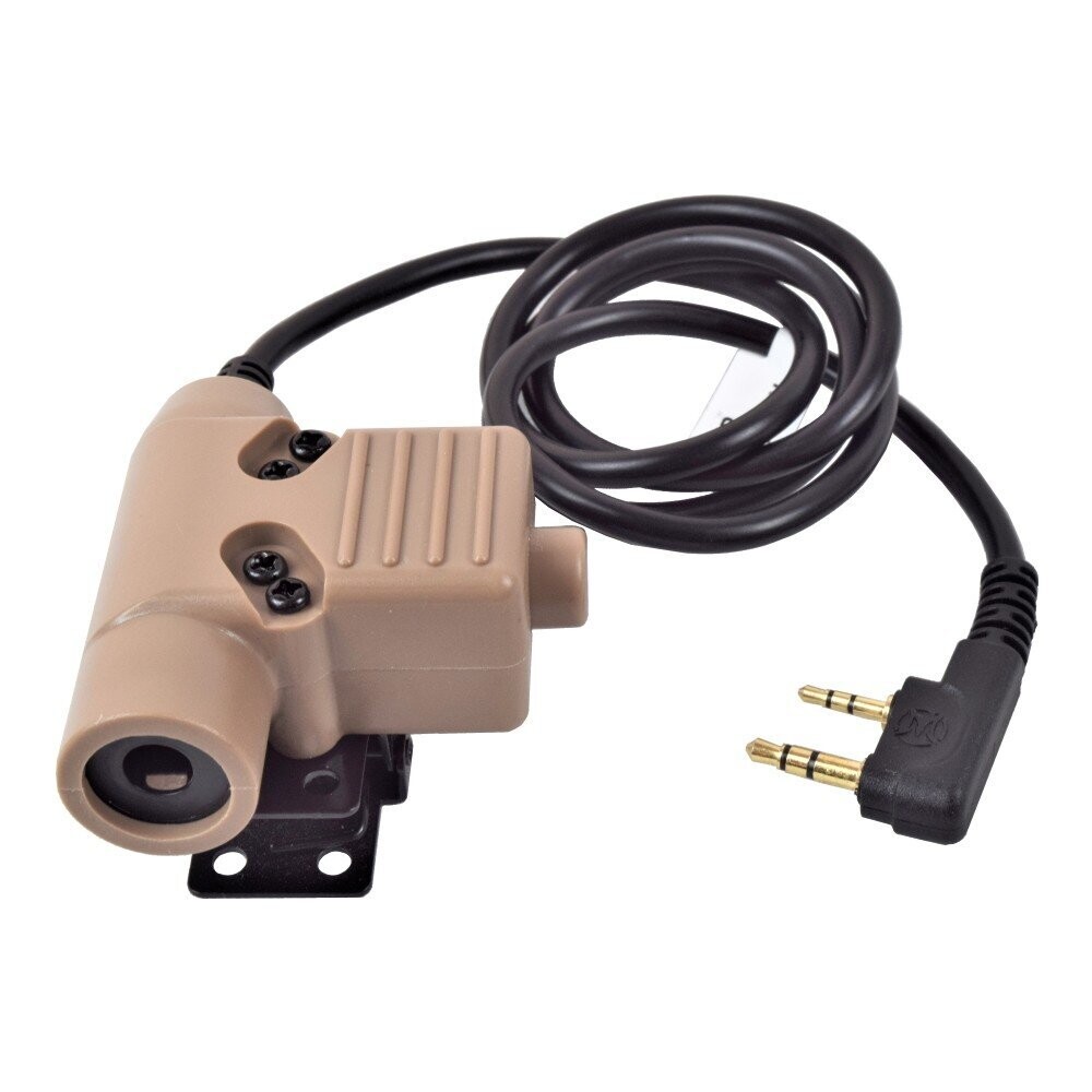 PTT Button for  Baofeng / Kenwood Tan