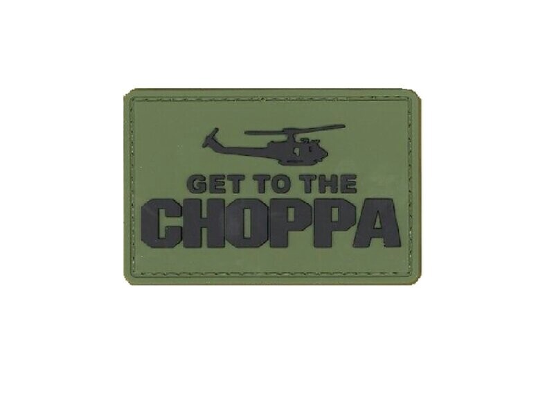 Get To The Choppa Olive Rubber Patch