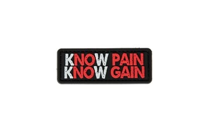 Know Pain Black / Red Rubber Patch