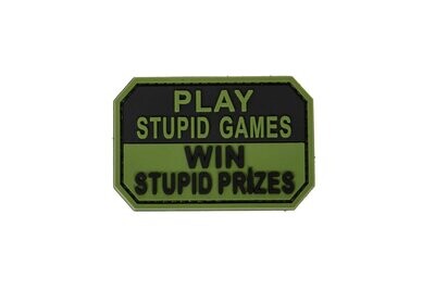 Play Stupid Games Green Rubber Patch