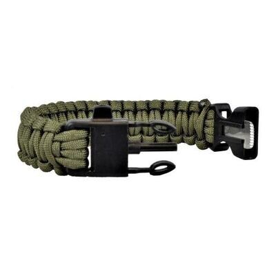 Paracord Bracelet with Fire Starter OD