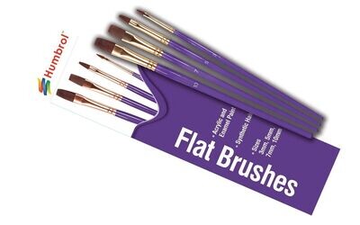 Humbrol Flat Brush Pack Size 3/5/7/10