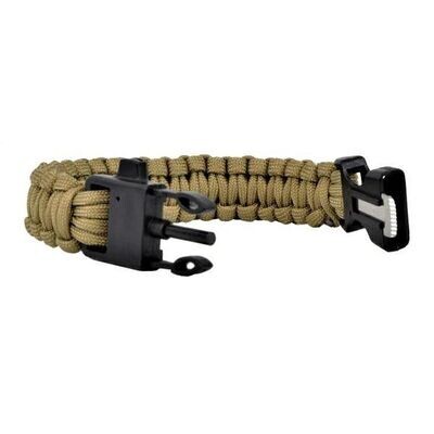 Paracord Bracelet with Fire Starter Tan