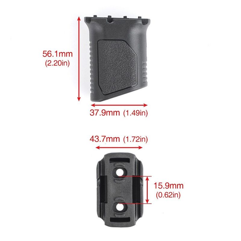 Short Vertical Grip M-lock / Keymod - Black