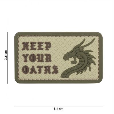 Keep Your Oaths coyote Rubber Patch