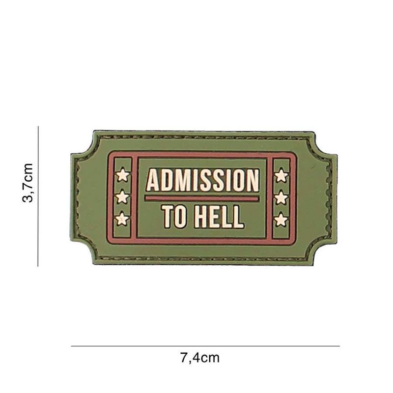 Admission To Hell rubber patch Green