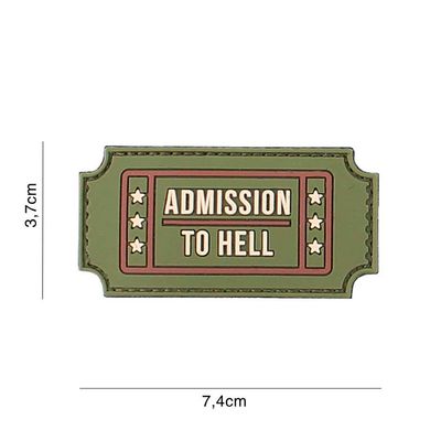 Admission To Hell rubber patch Green