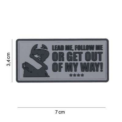Lead Me, Follow Me Rubber Patch Grey
