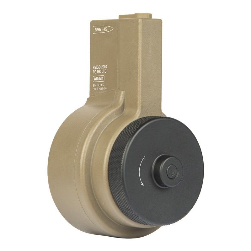 2150rd  M4 Drum Mag Tan