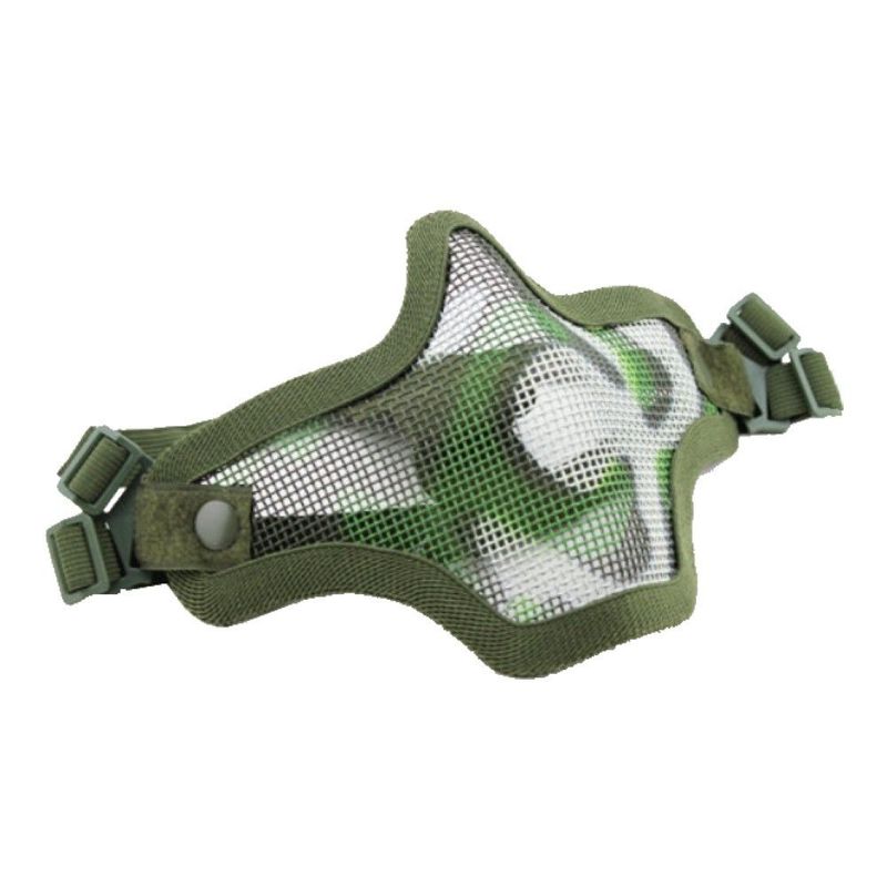 Mesh Lower Face Mask Green Camo