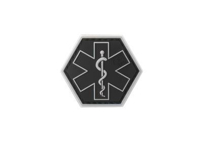 Paramedic  Hex  Rubber Patch Black