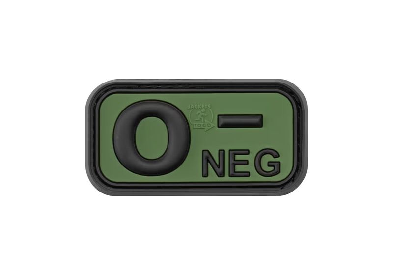 "O-" Blood Group Rubber Patch