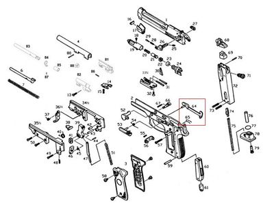 KJW M9 Series Trigger Bar Spring