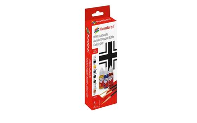 Humbrol Acrylic Paint & Brush WWIILuftwaffe Colours