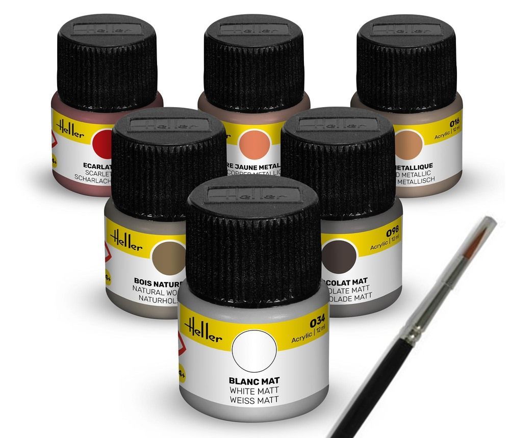 Sailing Ships  Acrylic Colour Paint Set  6 x 12 ml + Brush