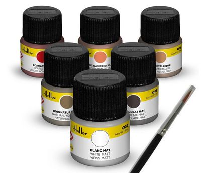 Sailing Ships  Acrylic Colour Paint Set  6 x 12 ml + Brush